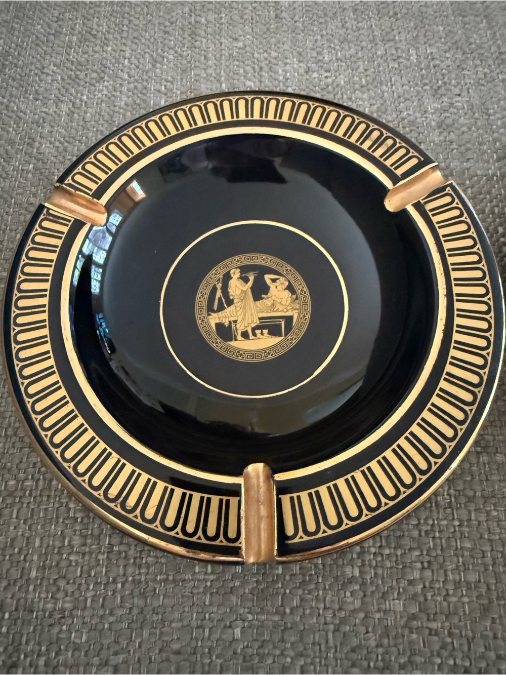 Set of two I. Spyropoulos Ashtrays, Hand Made in Greece